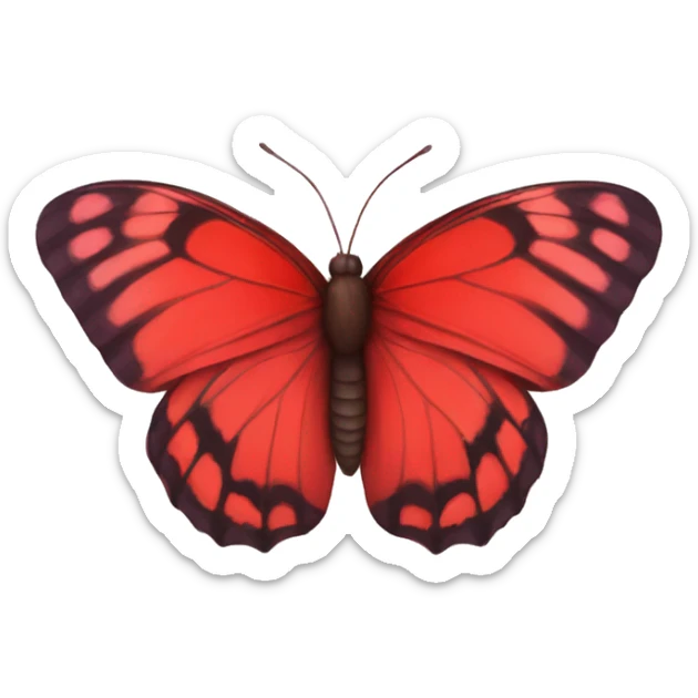red butterfly sticker