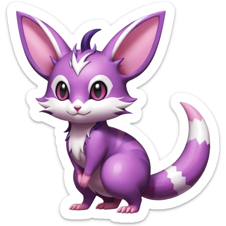 Shiny Furret-Espeon-Furret-Noibat-Noivern-Hybrid (Full body) sticker