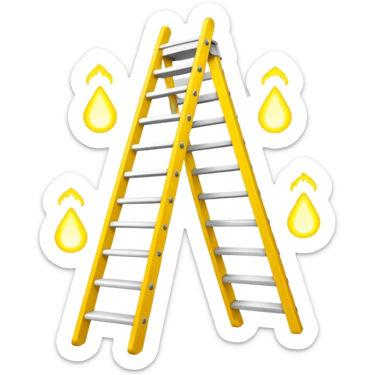 Prompt 1: "You’ve climbed the corporate ladder…"
Graphic: 🪜 Ladder icon (white) glowing upward steps in yellow.
Animation: Ladder rungs light up one by one.
Background: Transparent.
 sticker