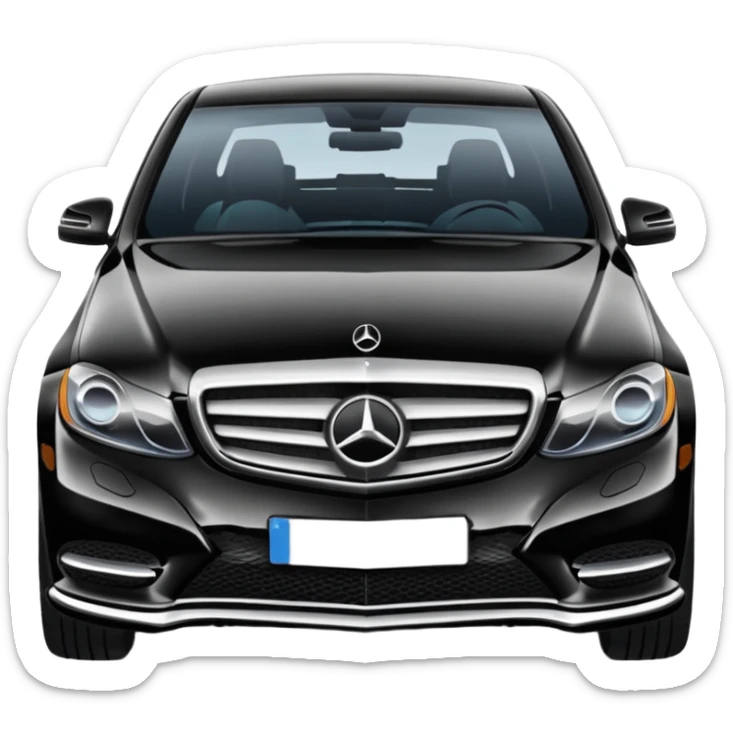 Crée-moi une voiture noire, berline, très classe Mercedes classe C. sticker