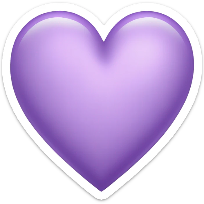 light purple heart sticker