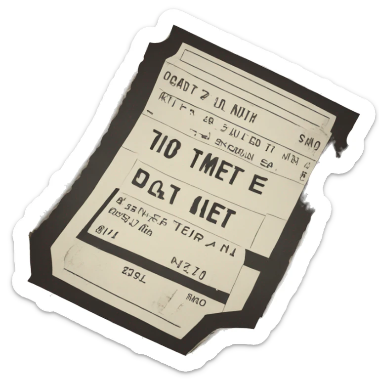 ticket sticker