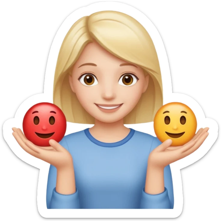 girl holding a six in one hand and a seven in the other hand sticker