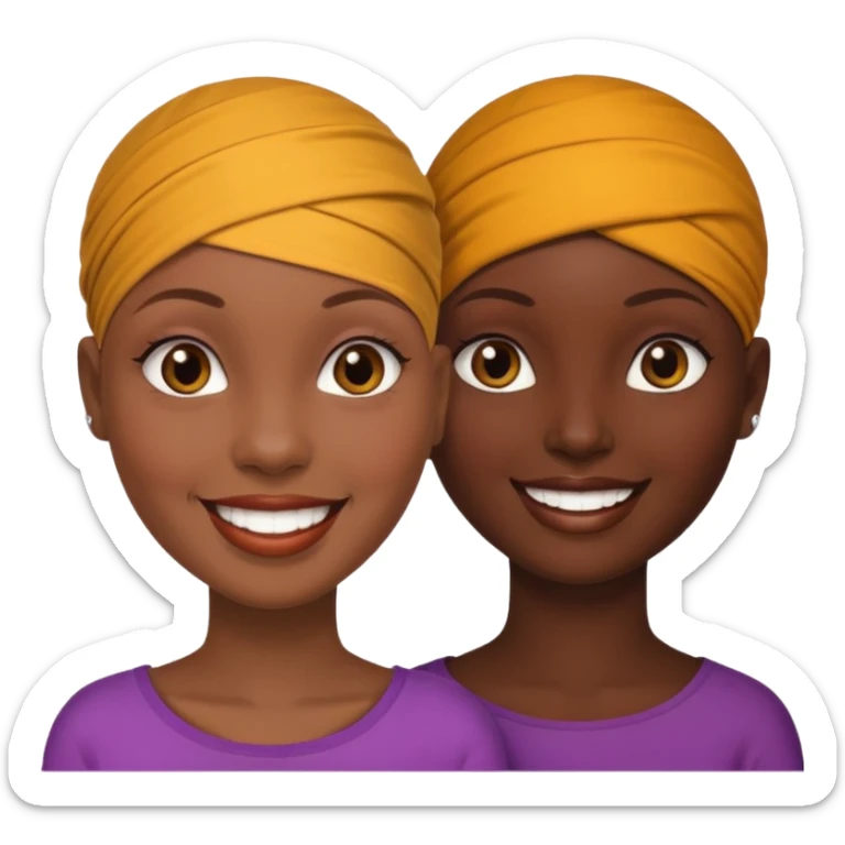 Ma meilleur amie africaine et moi (femme) africaine tous deux cheveux rasé sticker