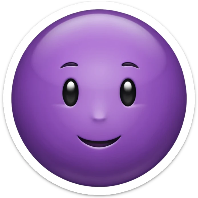 purple color ball sticker