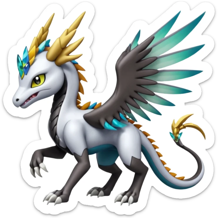 Meloetta-MLP-Wargreymon-Dutch-Angel-Dragon-Silvally-Kyurem-Trico-Pokémon-Digimon-Fakémon-fusion-hybrid-creature sticker