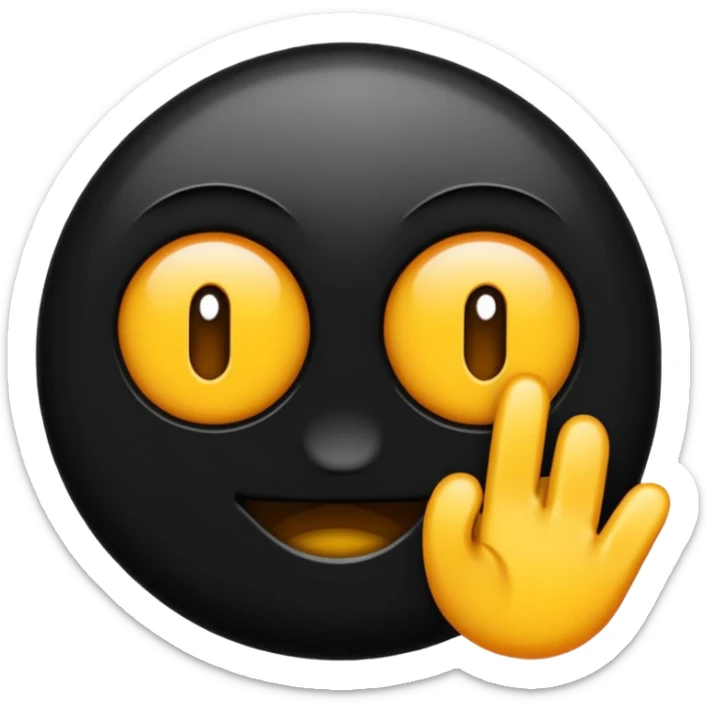 Rayos y centellas en expresión de alegría color negro sticker