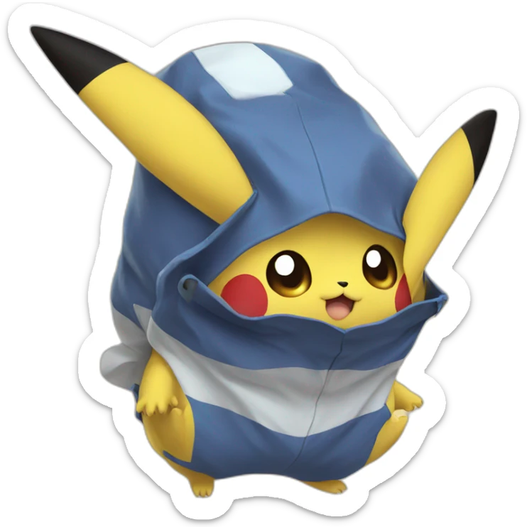 pikachu scared sticker