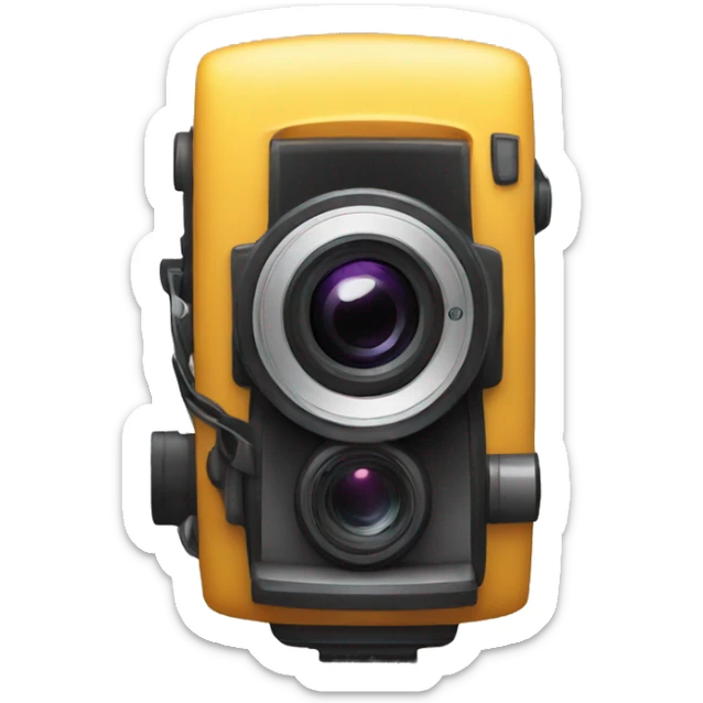 Camara con flash sticker