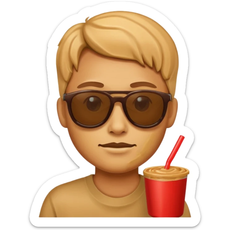 Penutbutter with sunnglass sticker