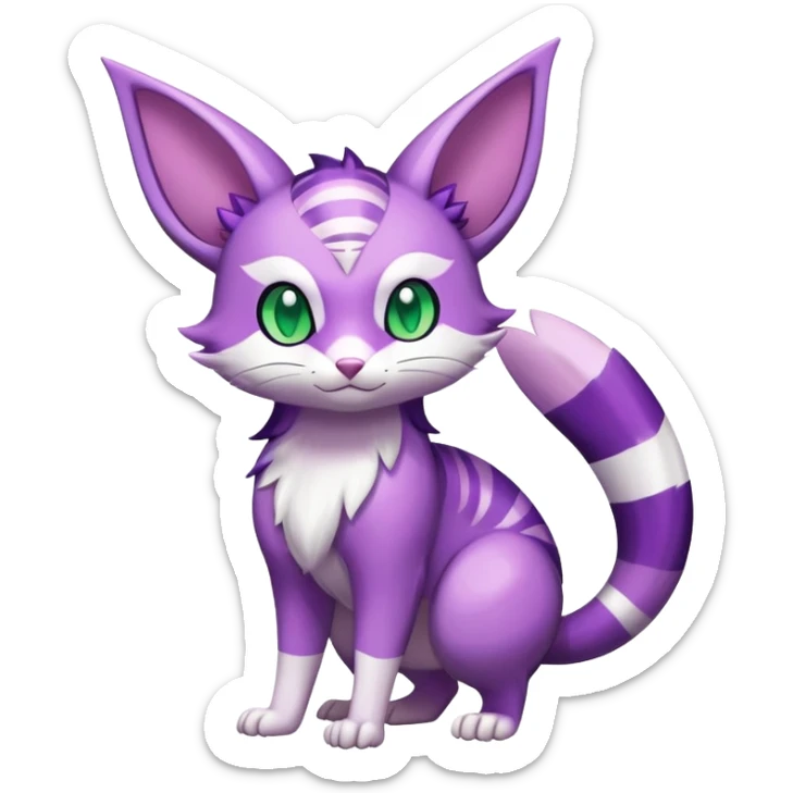 Shiny Furret-Purrloin-Espeon-Hybrid (Full body) sticker
