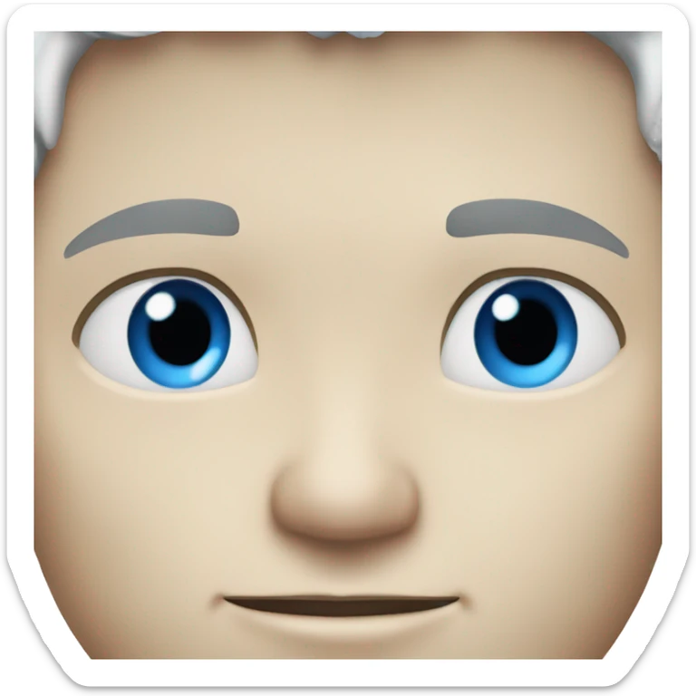 white hair blue eyed young strong man with pale skin sticker