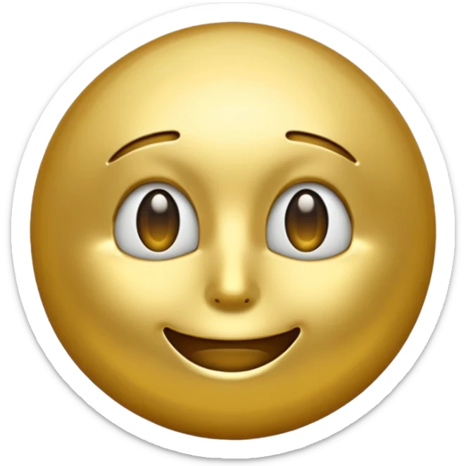 create a golden gold emoji  the most attractive any one or all of them ill choose it should be fully golden sticker
