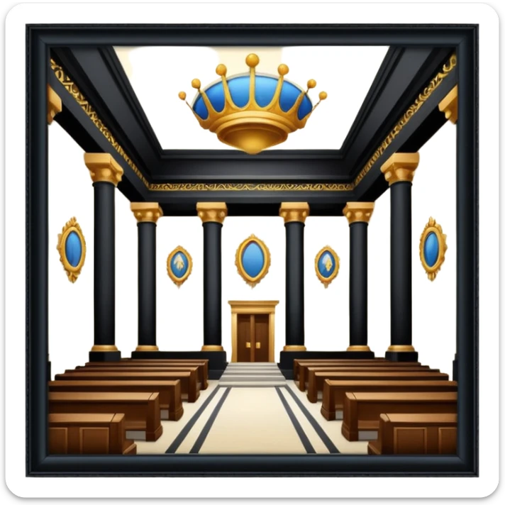 court building inside sticker