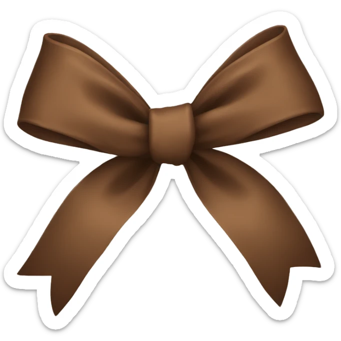 brown bow sticker
