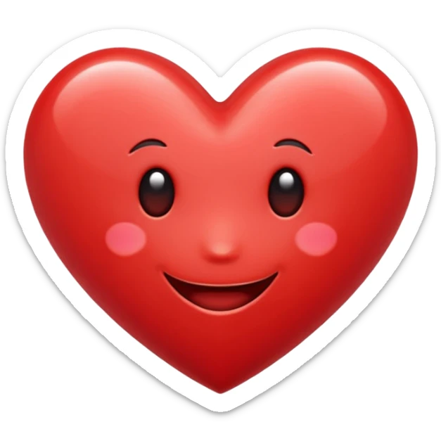 Happy heart sticker