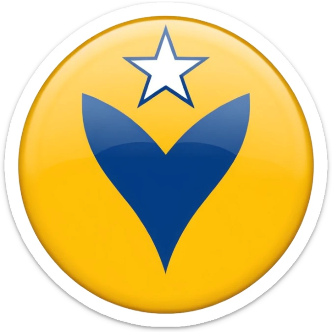The real logo of the danish football club Brøndby IF and the way it really looks in real life sticker