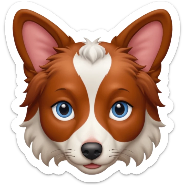 Berger australien rouge merle yeux bleus sticker