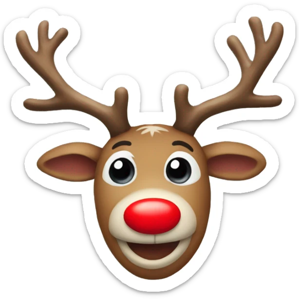 Red Nosed Reindeer sticker