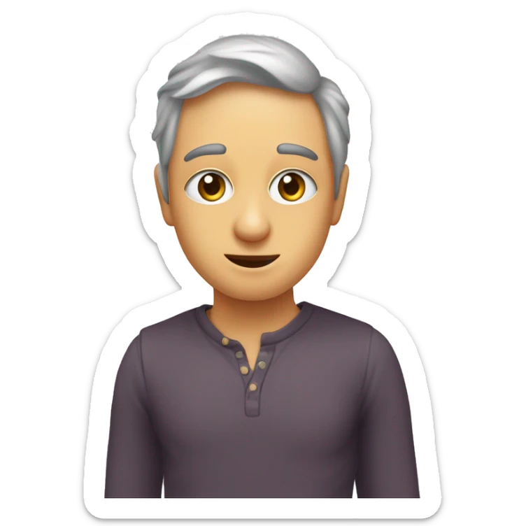 Una carita con los ojos hacia arriba y silbando, saliendo las notas del sonido de sus labios sticker