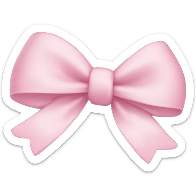Light pink bow sticker