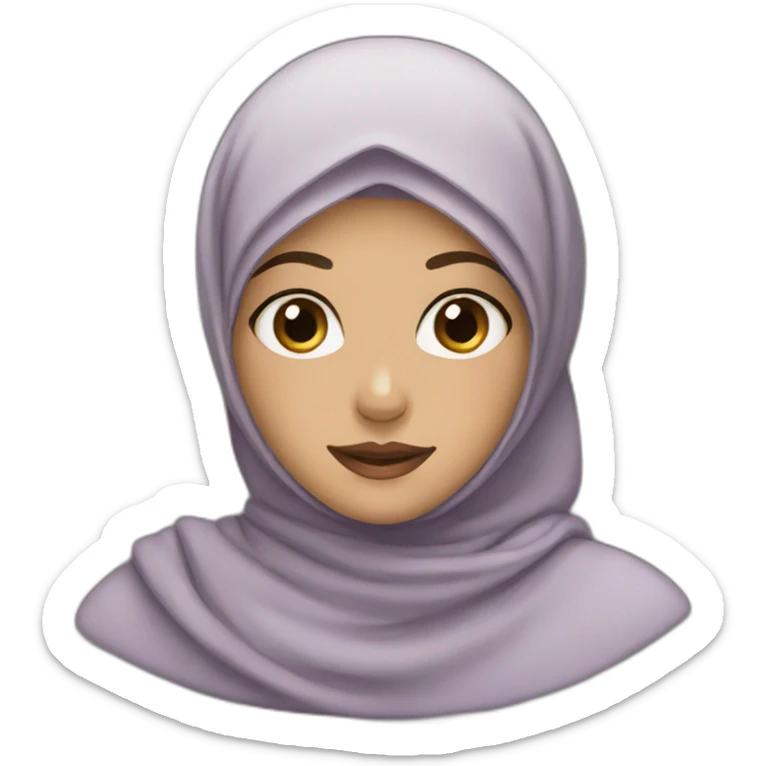 Pretty girl with hijab and big brown eyes sticker
