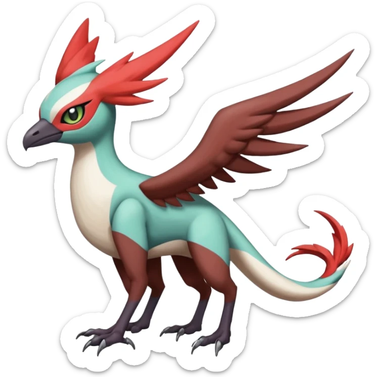 Trico-Meloetta-Latias-Nargacuga-Noivern-hybrid-fusion-creature, full body sticker