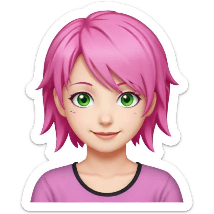 Mitsuri Kanroji, ultra détaillé, sourire narquois, mitsuri Kanroji hairstyle  sticker