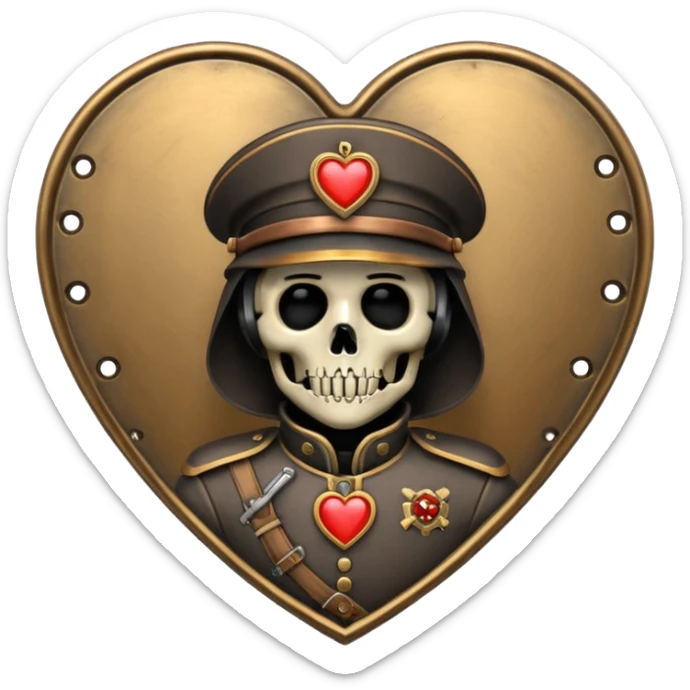 Death Korps Of Krieg Heart Steampunk Clone Army style love heart sticker