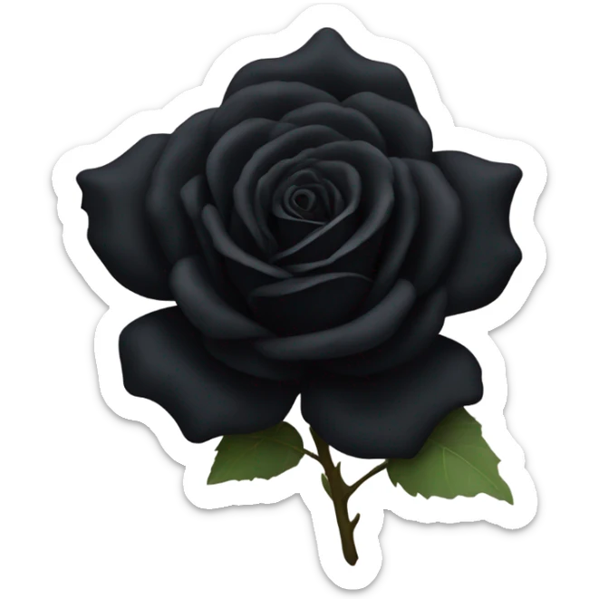 Black rose sticker