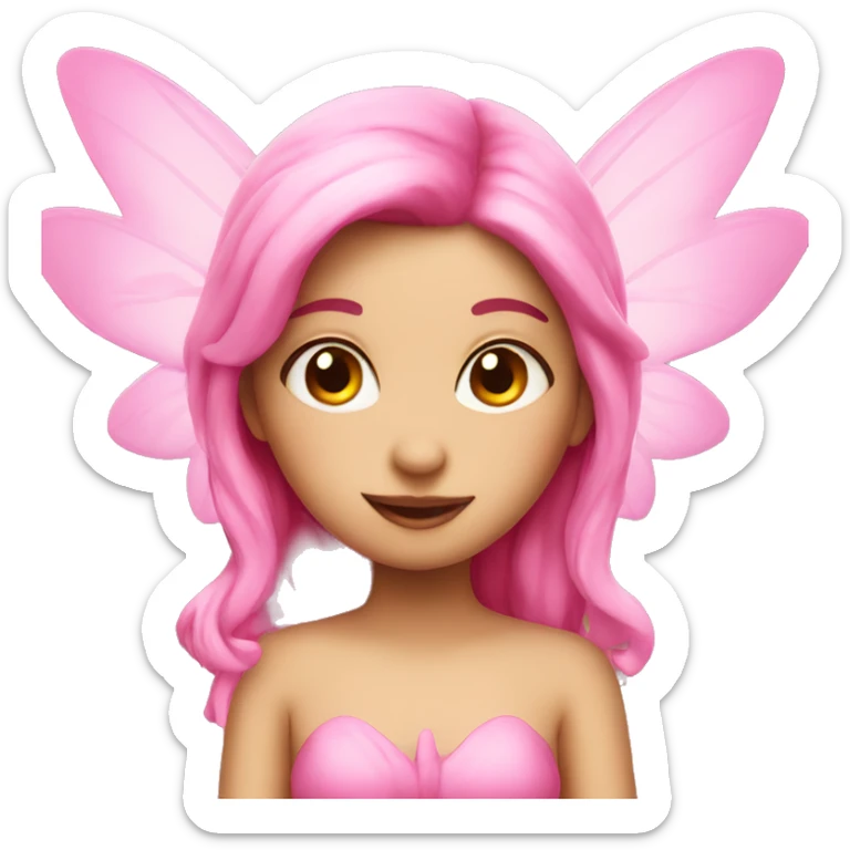 Pink fairy sticker
