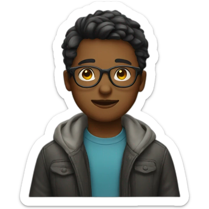 boy in glasses sticker