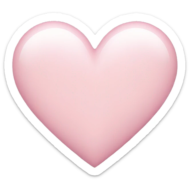 Light pink heart sticker