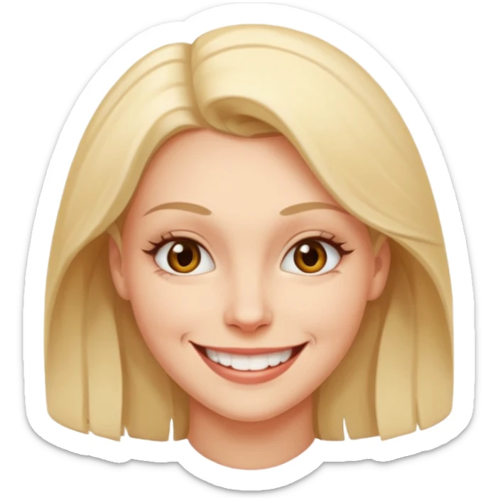 facial Upselling scam women fake sympathetic smile, predatory grin, saccharine smile, smirk sticker