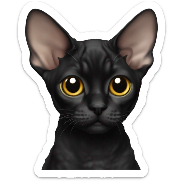 Black Devon Rex laying sticker
