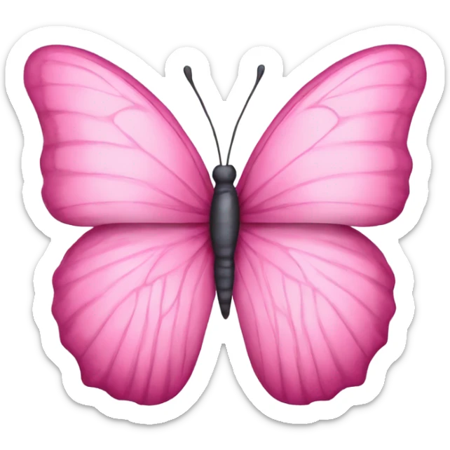 Pink butterfly sticker