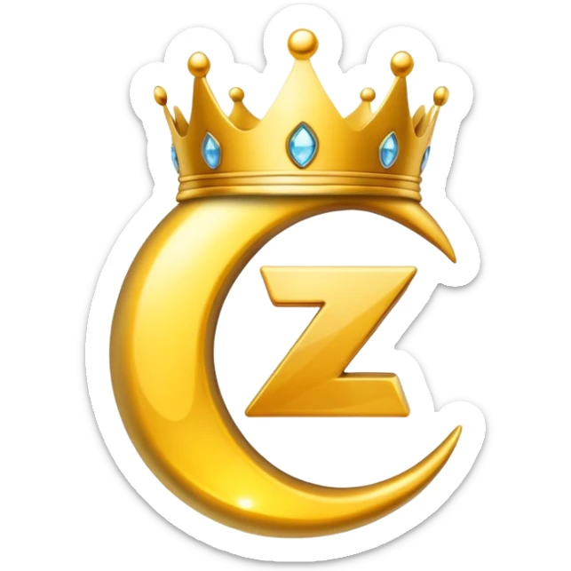 puedes crear un emoji de una corona en fusion con una Z sticker