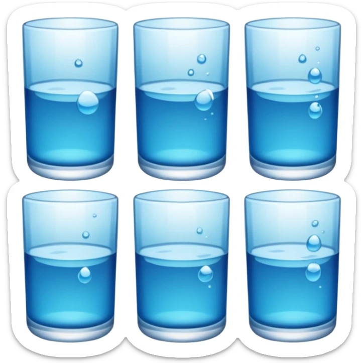 Use a series of frames showing the glass gradually filling with water sticker