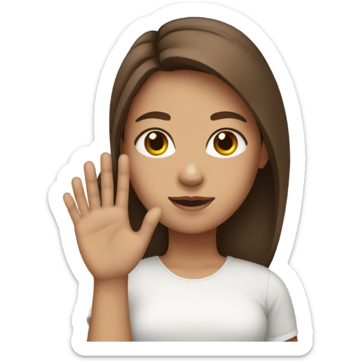 girl with brown hair wearing a cast on her band sticker