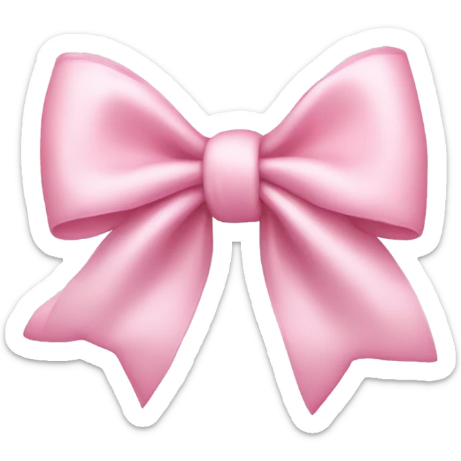light pink bow sticker