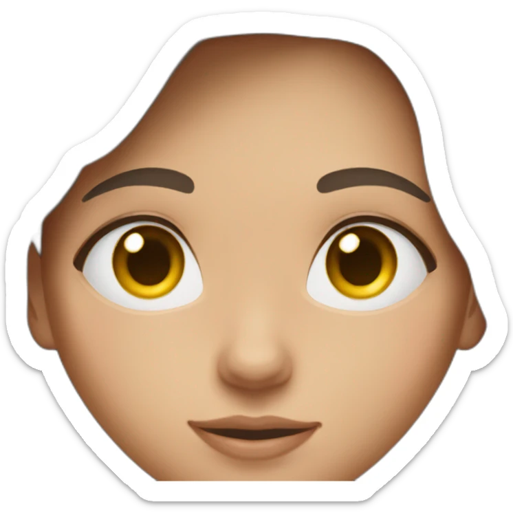 a brown-haired girl with long hair in a dark pink jumper and gray sweatpants sticker