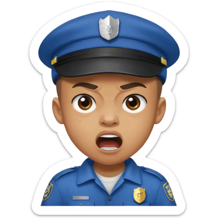 Ragazzo con cappello Nike mulatto che dice col Police in su sticker