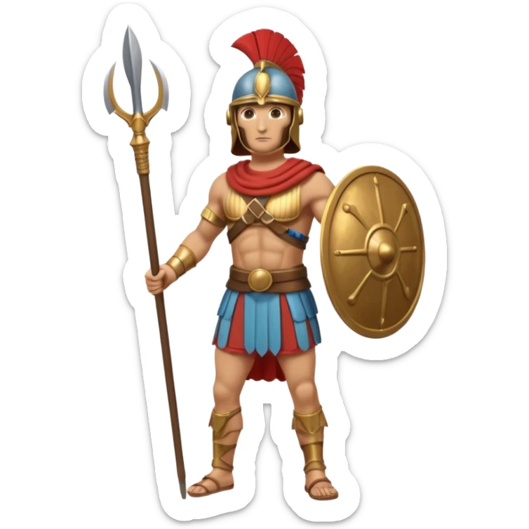 soldado cartaginés de las guerras púnicas a cuerpo completo sticker