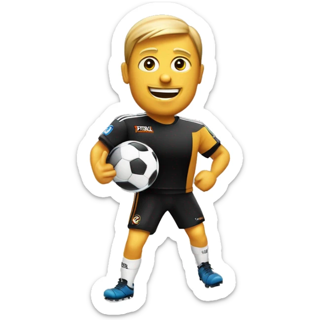 pila duracell con cuerpo de futbolista festejando sticker