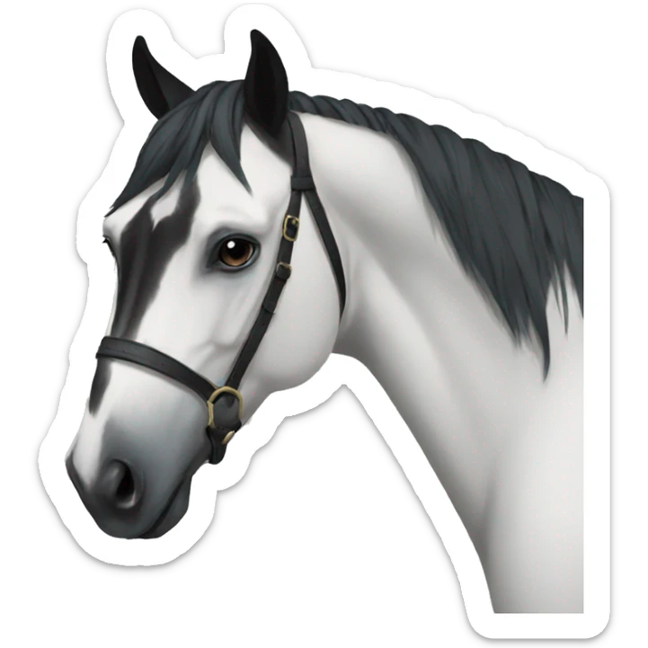 Black horse  sticker