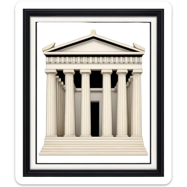 An emoji of the ancient Greek Parthenon temple. It is depicted as a classical building with rows of Doric columns and a triangular pediment.

 sticker