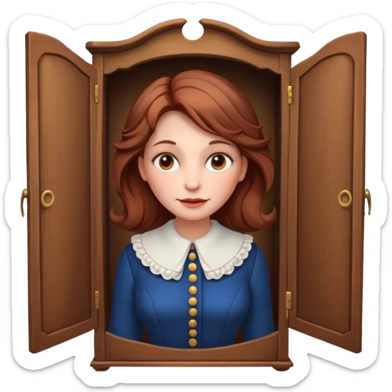 A character from the fairy tale Beauty and the Beast: the lady who was turned into a wardrobe by magic. She retains the wardrobe's original form and has an anthropomorphic face. sticker