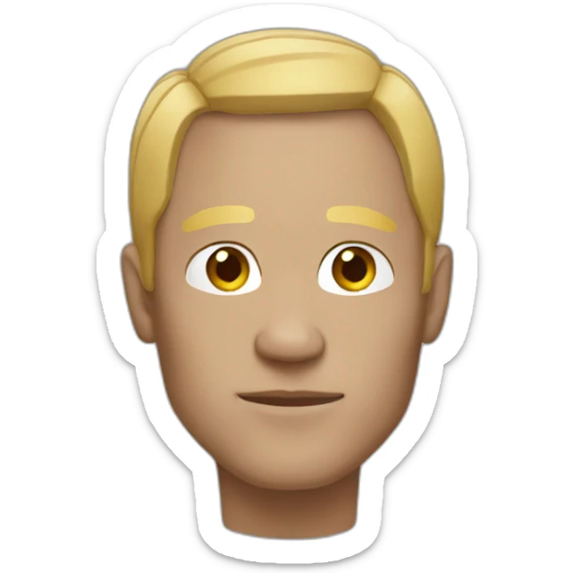 the head of a white person who looks like The Rock sticker