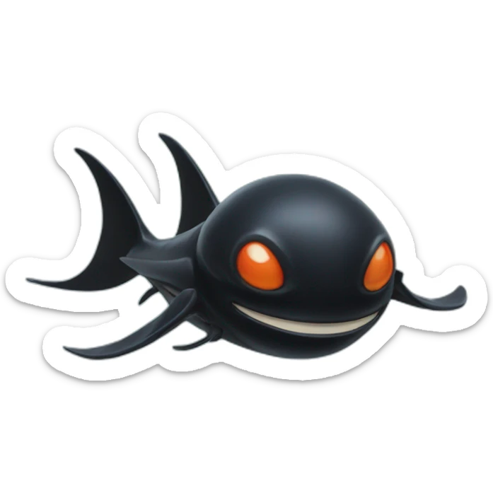 Black manta sticker