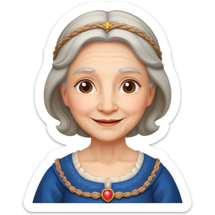The kind and amiable grandmother in medieval fairy tales sticker